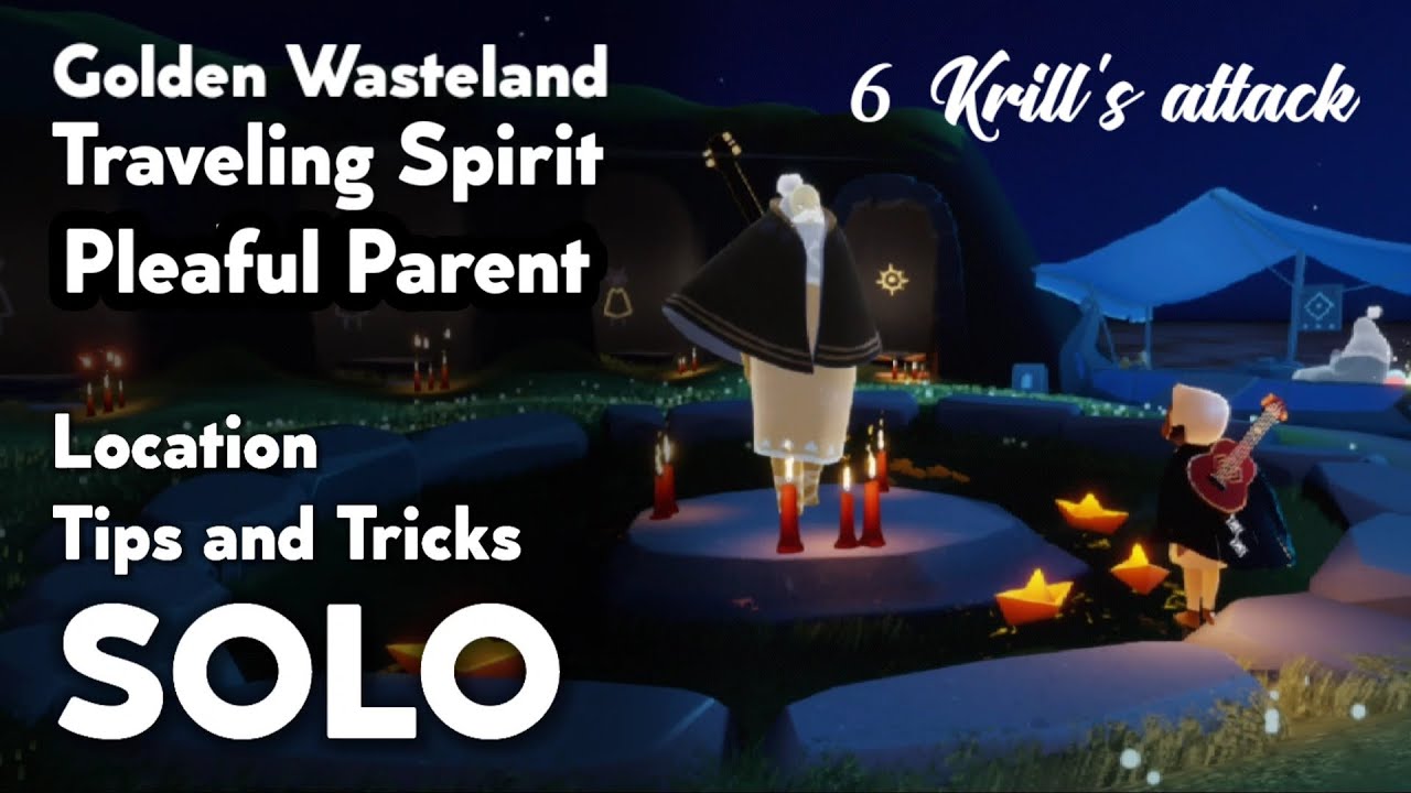 Solo Golden Wasteland Traveling Spirit Pleaful Parent Location Tips and Tricks | Sky CotL