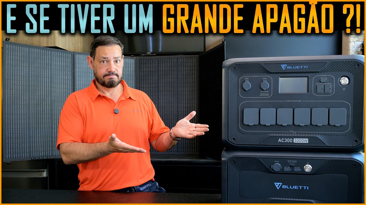 Apag&atilde;o nunca mais?! Review da Power Station Bluetti AC300 + B300 + PV350S #OffGrid #EnergiaSolar