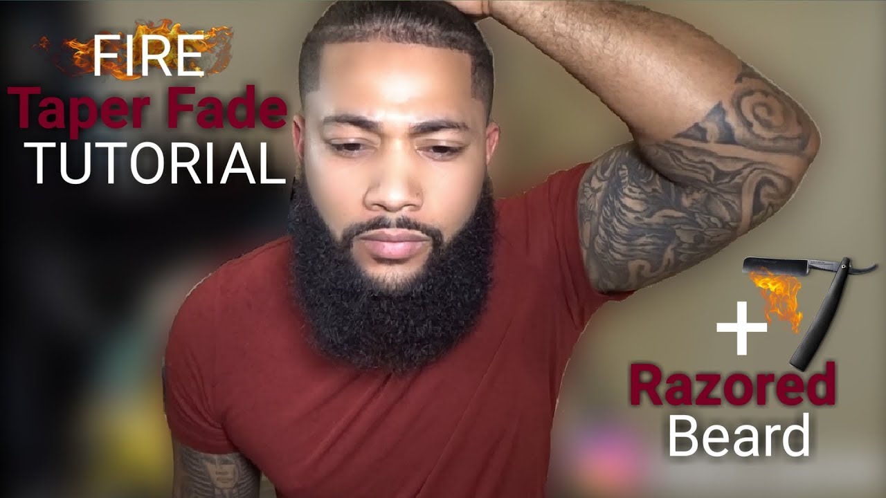 Best Self-Cut TAPER FADE/RAZORED BEARD Tutorial!!!|DIY Taper Fade Tutorial with Home Self-Cut System