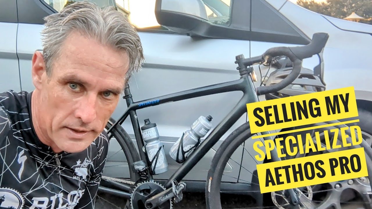 Selling my Specialized Aethos Pro 😢. Best road bike Bart has ridden. #specializedaethos #bikeshop