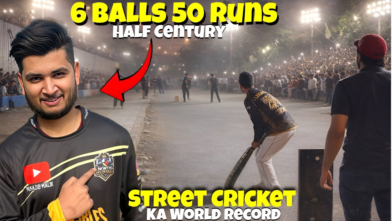 6 Balls 50 Runs – Street Cricket Ka World Record! 