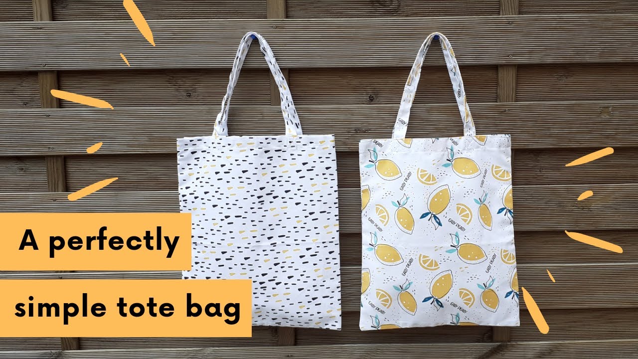 A Cotton Tote Bag Made From Tea Towel [30 Minutes Sewing Project]