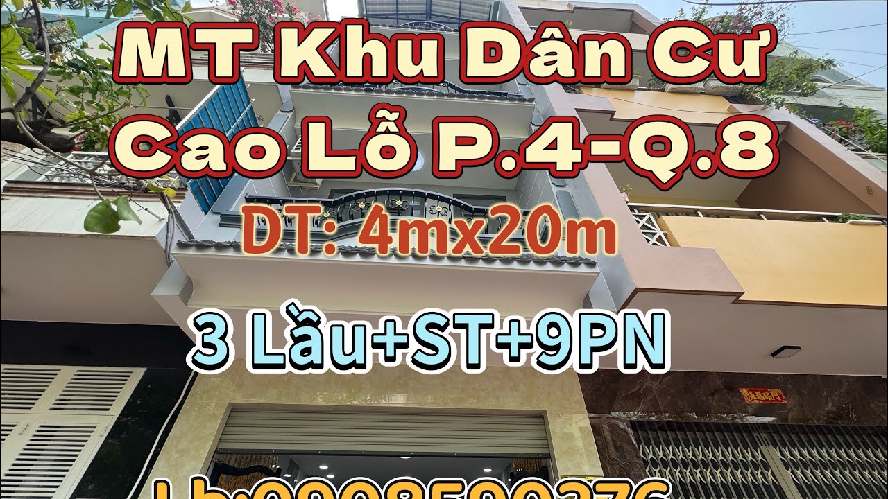 💥Chủ Đi Định Cư Để Lại Căn Nhà Siêu Sang Tại KDC Cao Lỗ P.4-Q.8 Nhà Có Rất Nhiều Phòng #0908590276 