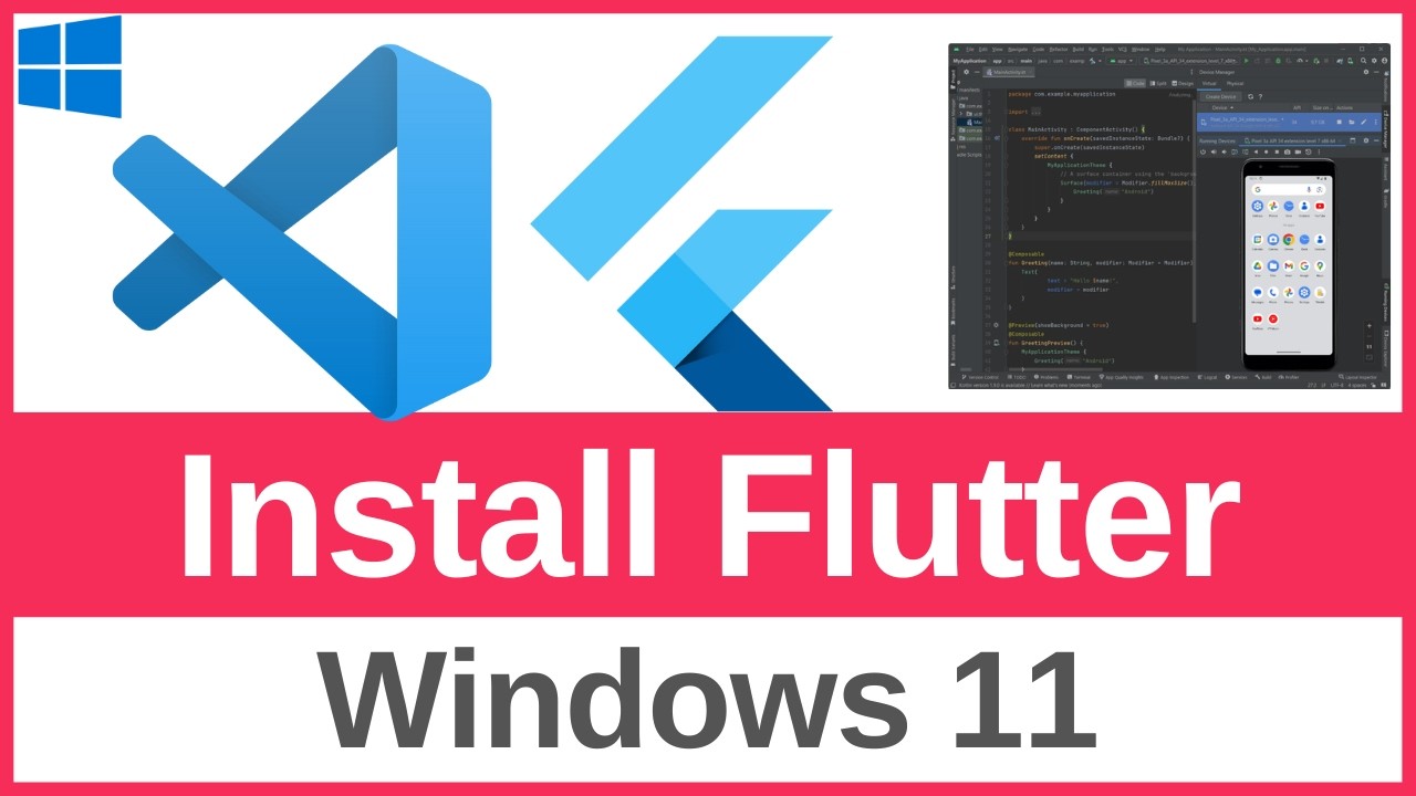 How to Install Flutter on Visual Studio Code on Windows 11 | With Emulator