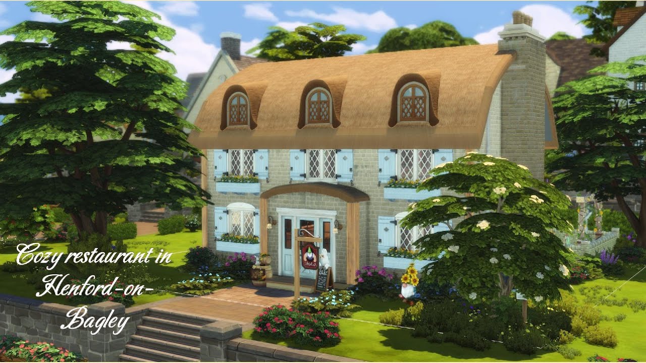 Cozy Restaurant in Henford-on-Bagley | The Sims 4 Cottage Living Speed Build