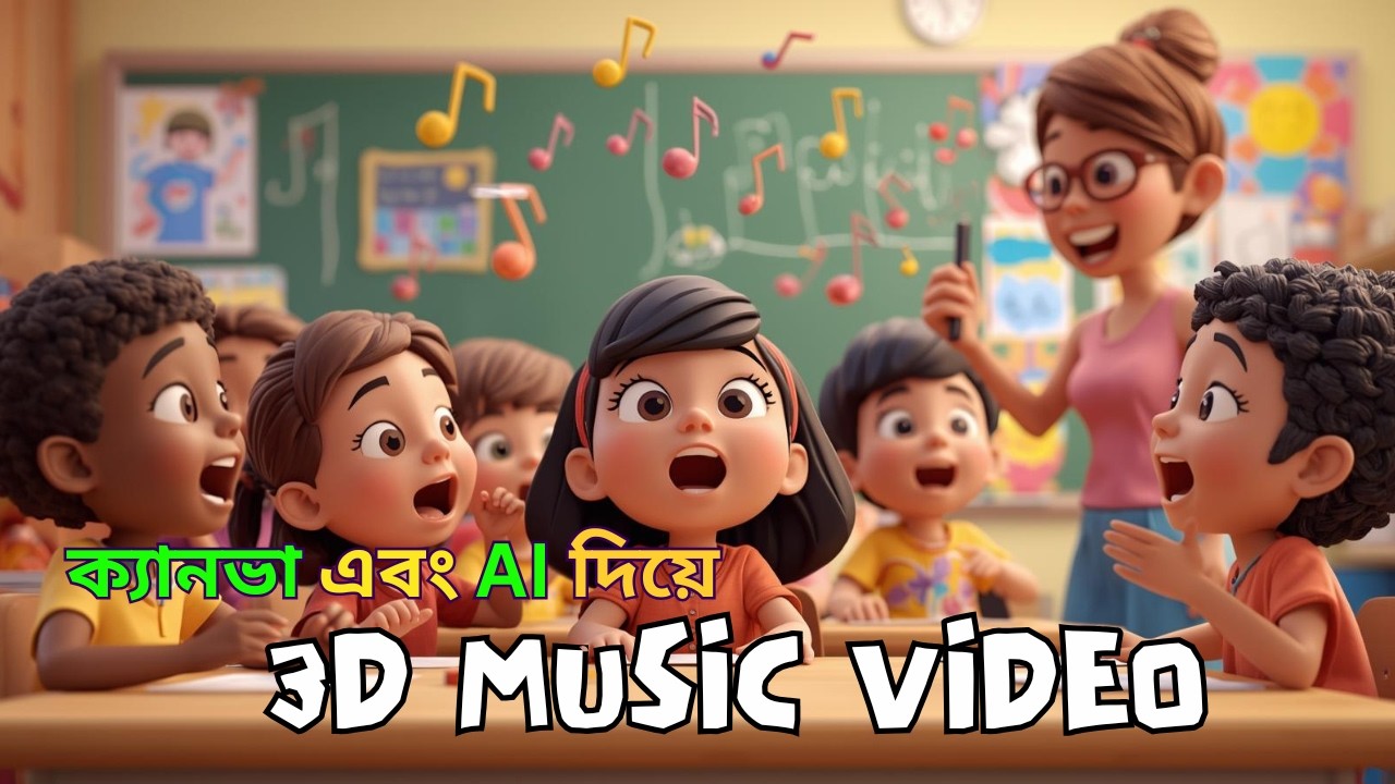 Create 3D Music Video with Canva and AI in Bengali