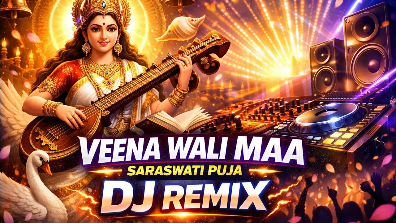 Saraswati Maa DJ Remix | Veena Wali Maa | Puja Special Bass Song