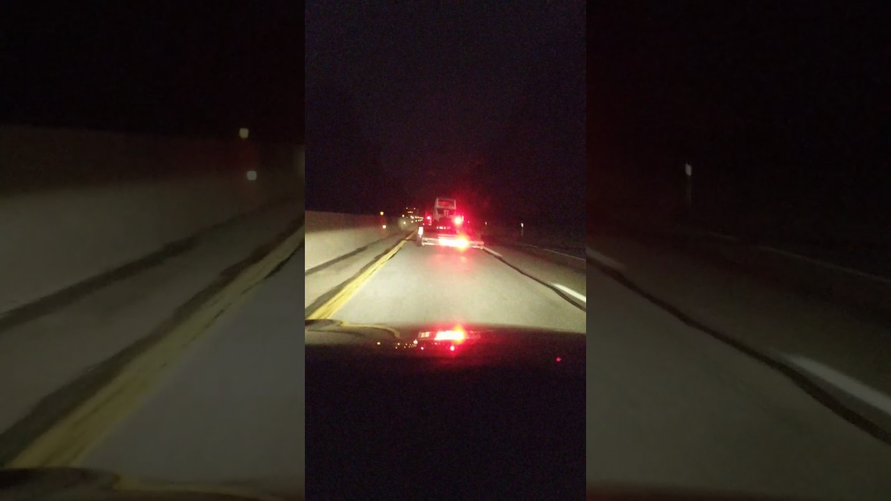 Guy hits almost every traffic cone on highway