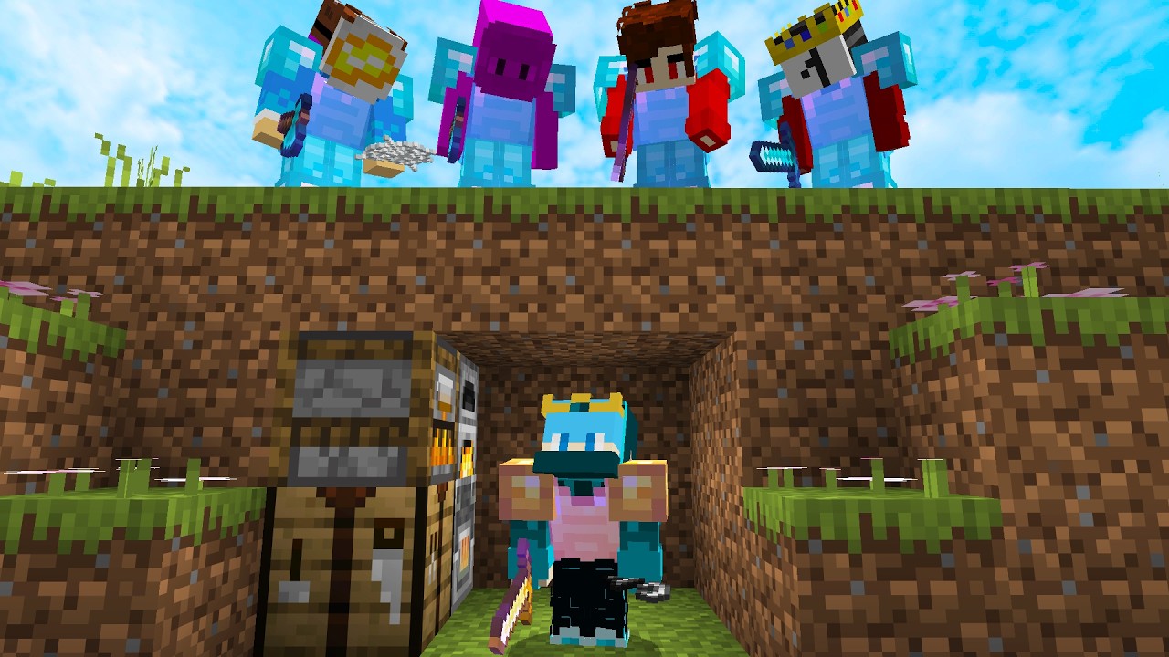 Minecraft Speedrunner VS 4 Hunters REMATCH