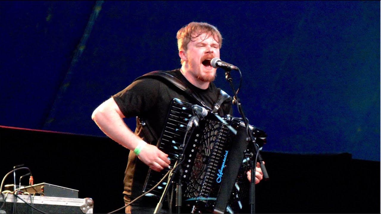 The Gaelic Choir (Ring of Fire) by Scottish musician RuMac on accordion at Inverness in July 2024
