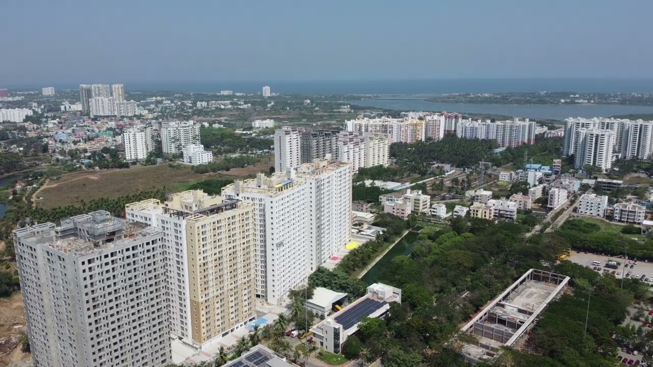 Drone View of Kelambakkam, Chennai, India with 4K Resolution