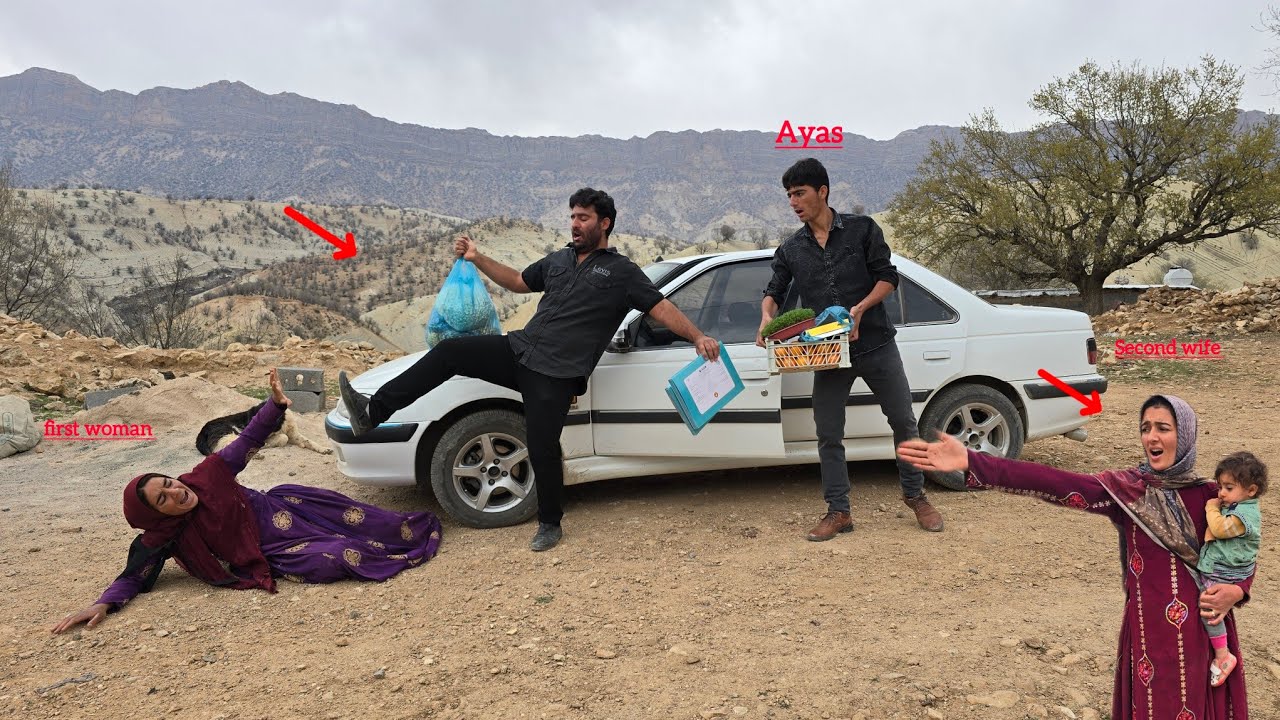 Муж и брат второй супруги возвращаются домой после покупок, и первая леди ссорится с ними.