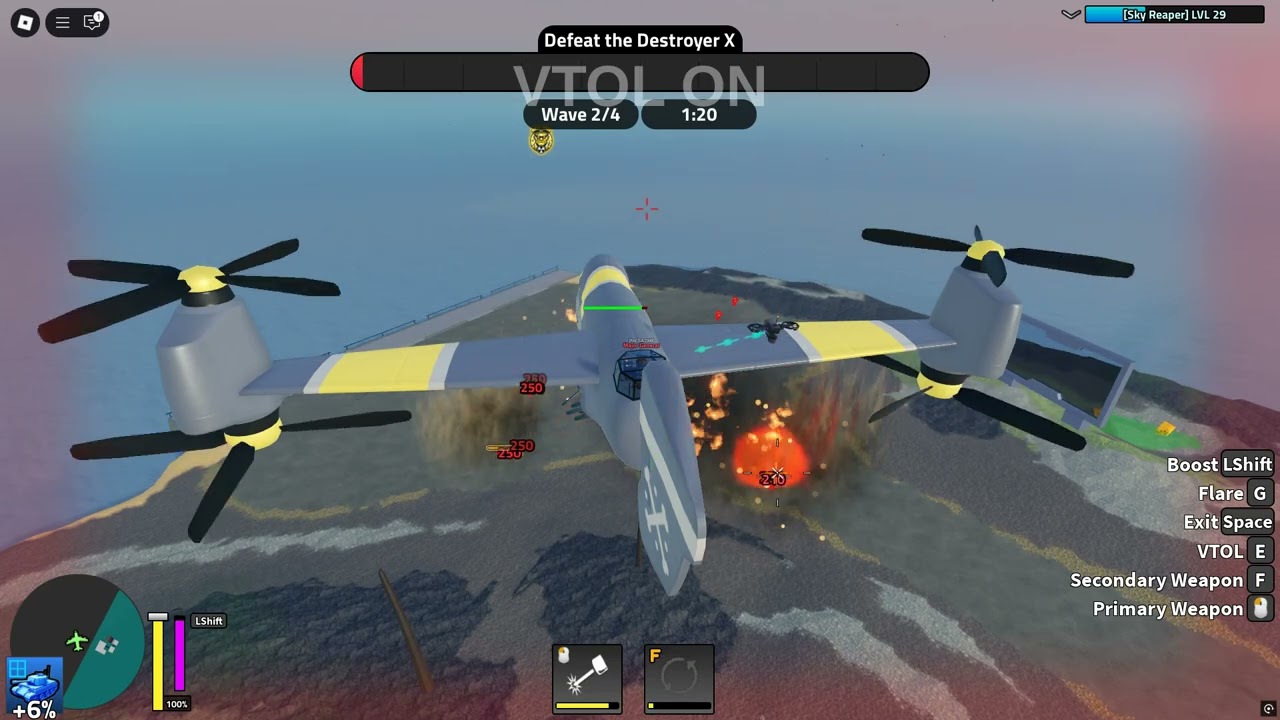 Sky reaper VS Destroyer X SOLO! military tycoon Roblox!