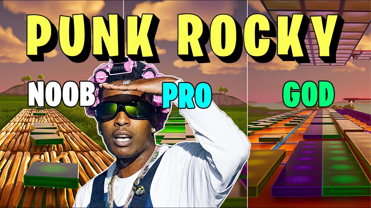 A$AP Rocky - PUNK ROCKY - Noob vs Pro vs God (Fortnite Music Blocks)
