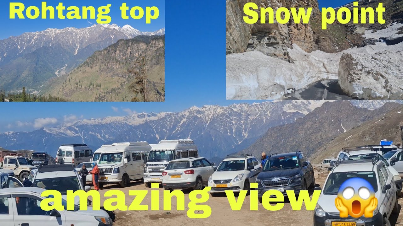 Rohtang top view point 😊😊#rohtang_pass #gulaba #manalidey #mountainswiev #snowpoint #dailyvlogs