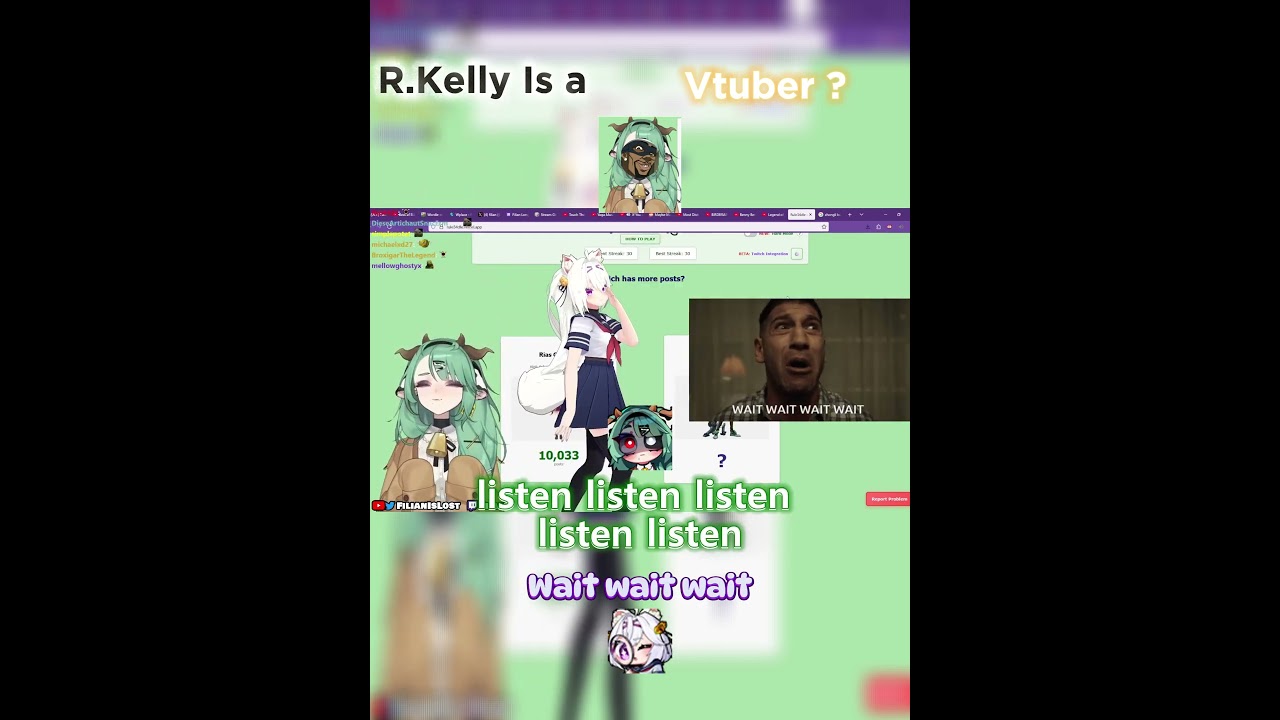 R. Kelly is a vtuber? #filian #crelly  #vtuber #twitch #collab #rkelly #anime #shorts #crellyvtuber