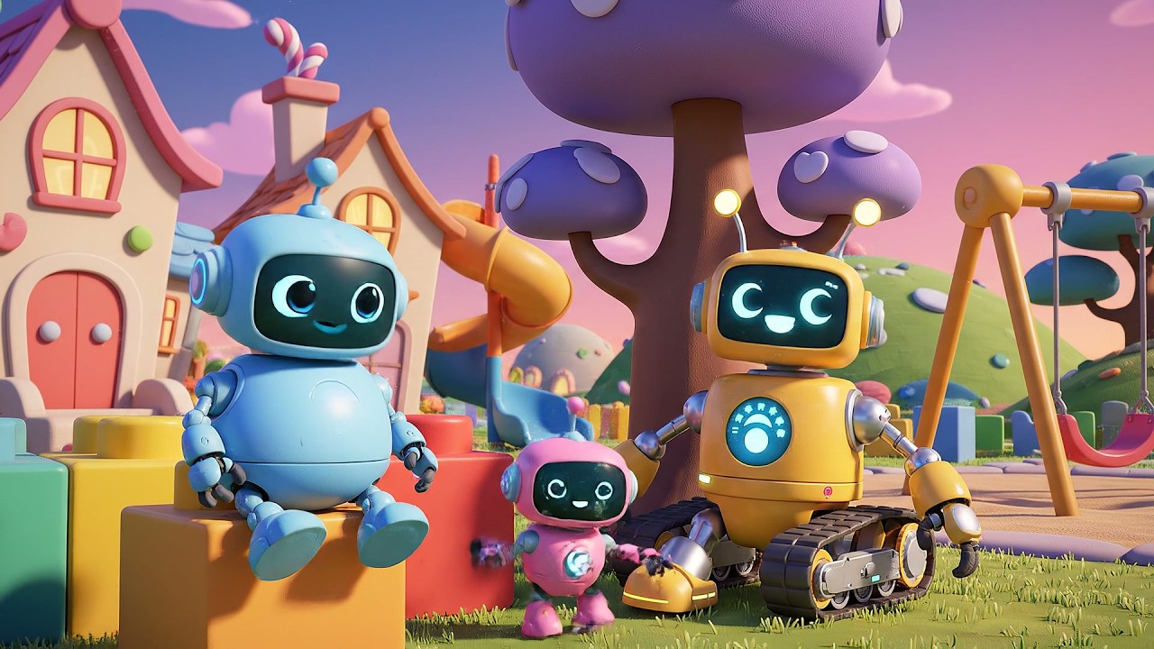 Cinco Pequeños Robots Bailarines Shimmy Shimmy | Canciones de Robots y Tecnología para Niños