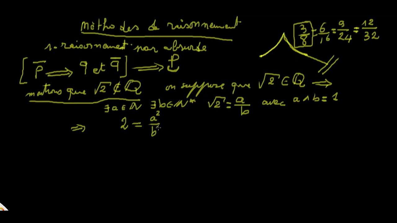 methodes de raisonnement :raisonnement par absurde