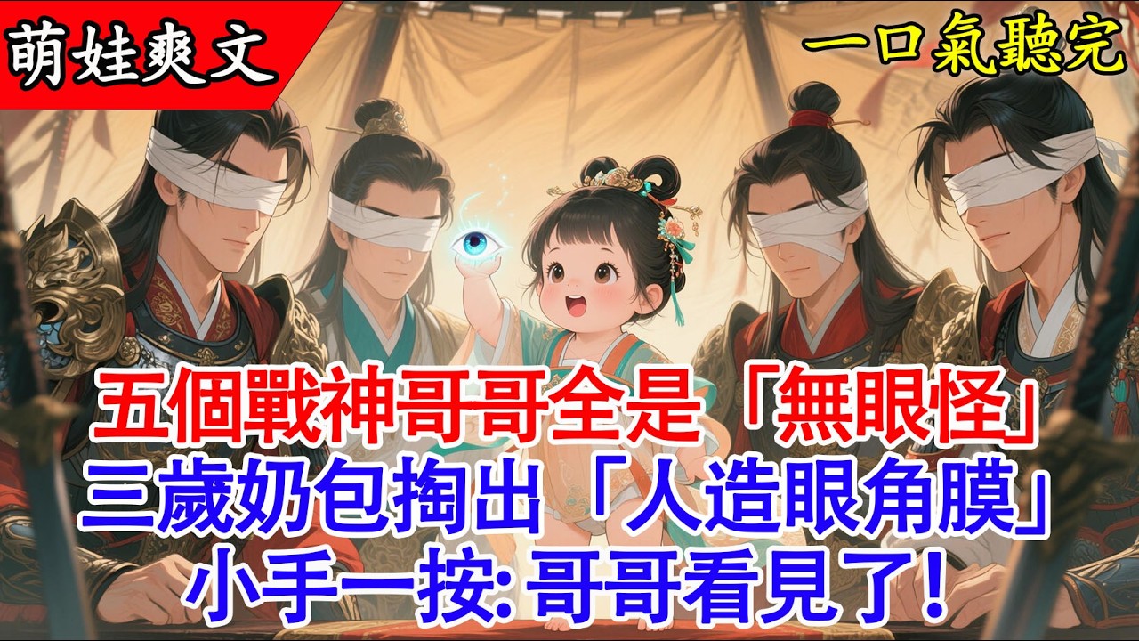 【完結小說】🔥三歲半奶娃掏出“人造眼角膜”，治好五個瞎眼戰神哥哥！全京城跪求原諒，御醫嚇破膽！#有聲書 #爽文 #古言 #萌娃 #團寵 #小說 #原創