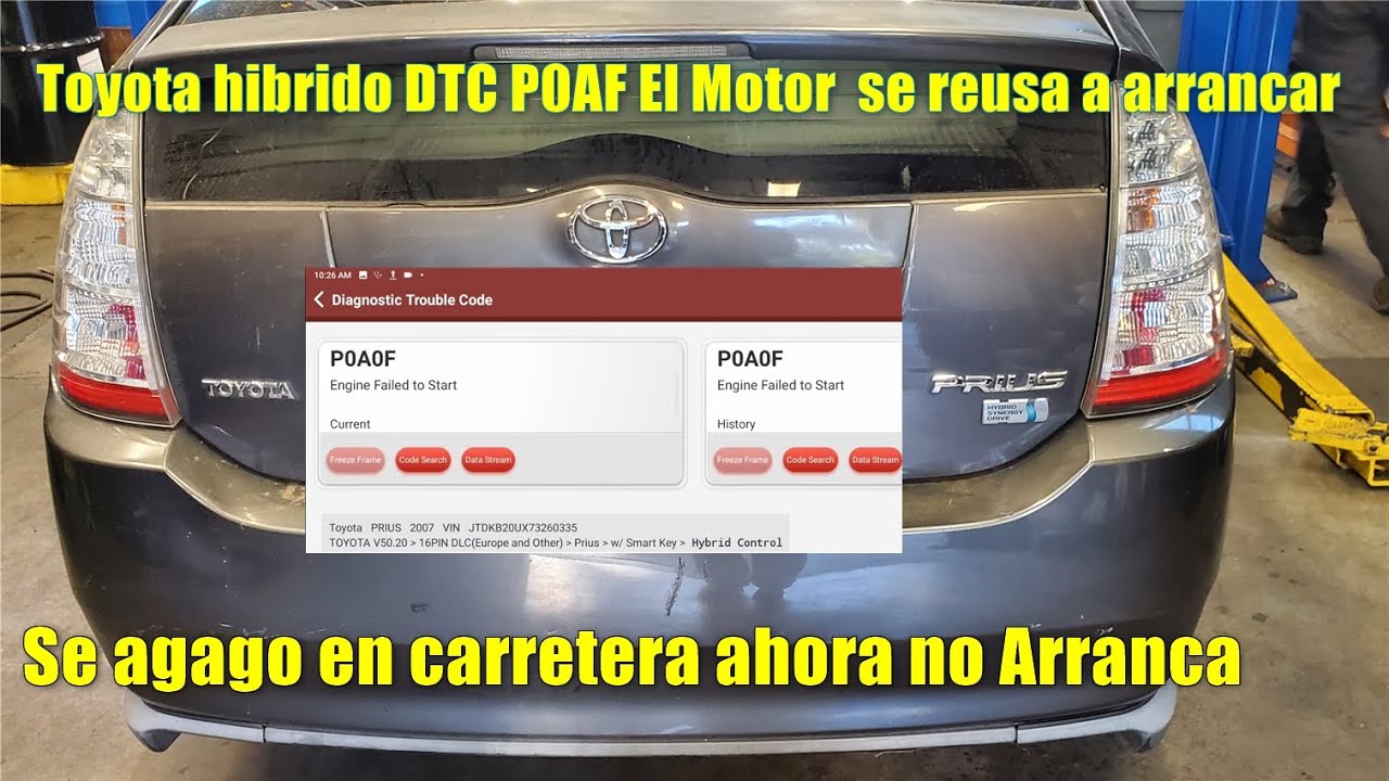 TOYOTA PRIUS FAIL TO START P0A0F Diagnostico y reparacion