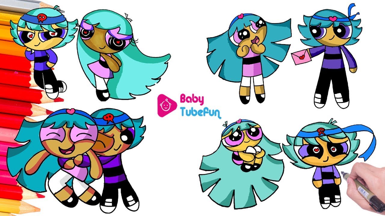 Coloring Compilation Powerpuff Girls Rowdyruff Boys Brick Boomer Butch Blossom Bubbles surprise eggs
