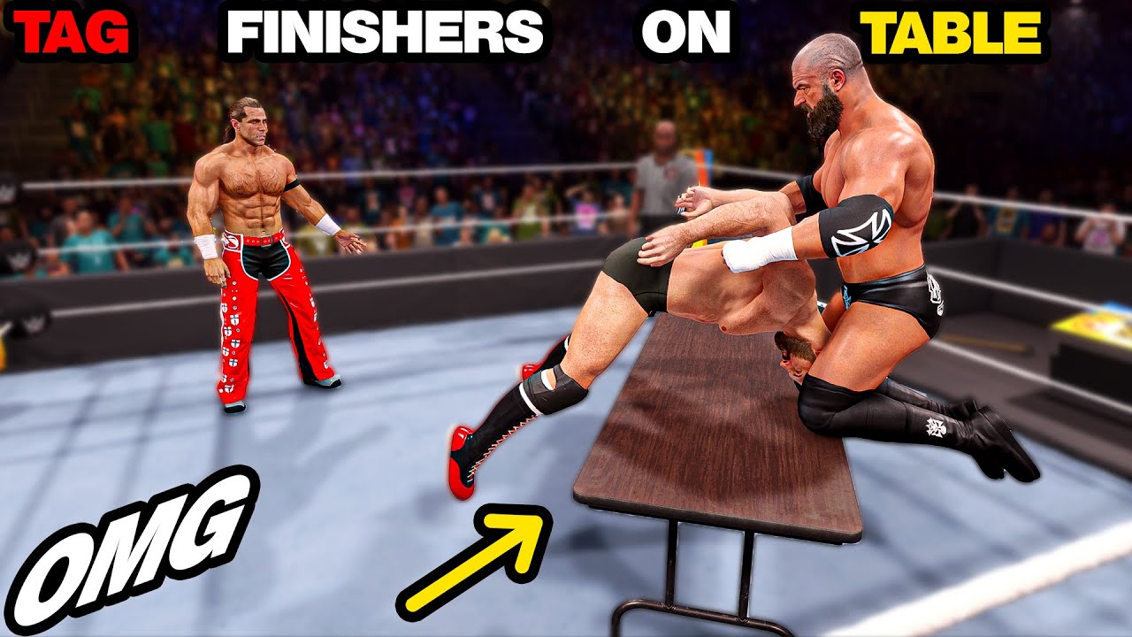 WWE 2K22 Extreme Tag-Team Finishers on Table! PS5