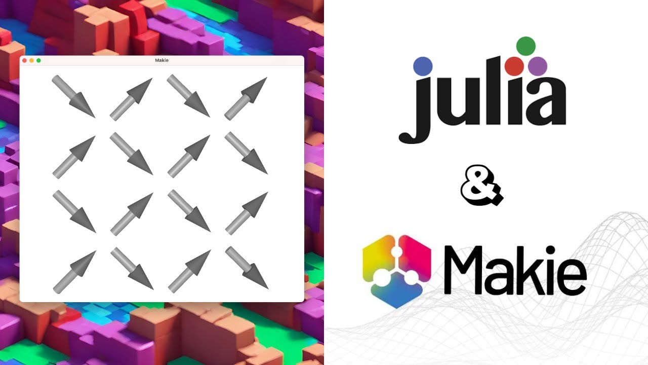 The Most Beautiful 3D Arrows in Julia (2024). Interactive plot customization with GLMakie.