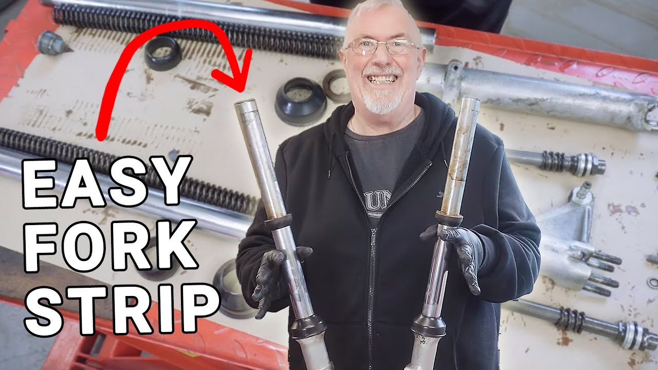 Stripping The Front Forks From My Barn Find Triumph Bonneville | T140 Fork Strip Guide | 16
