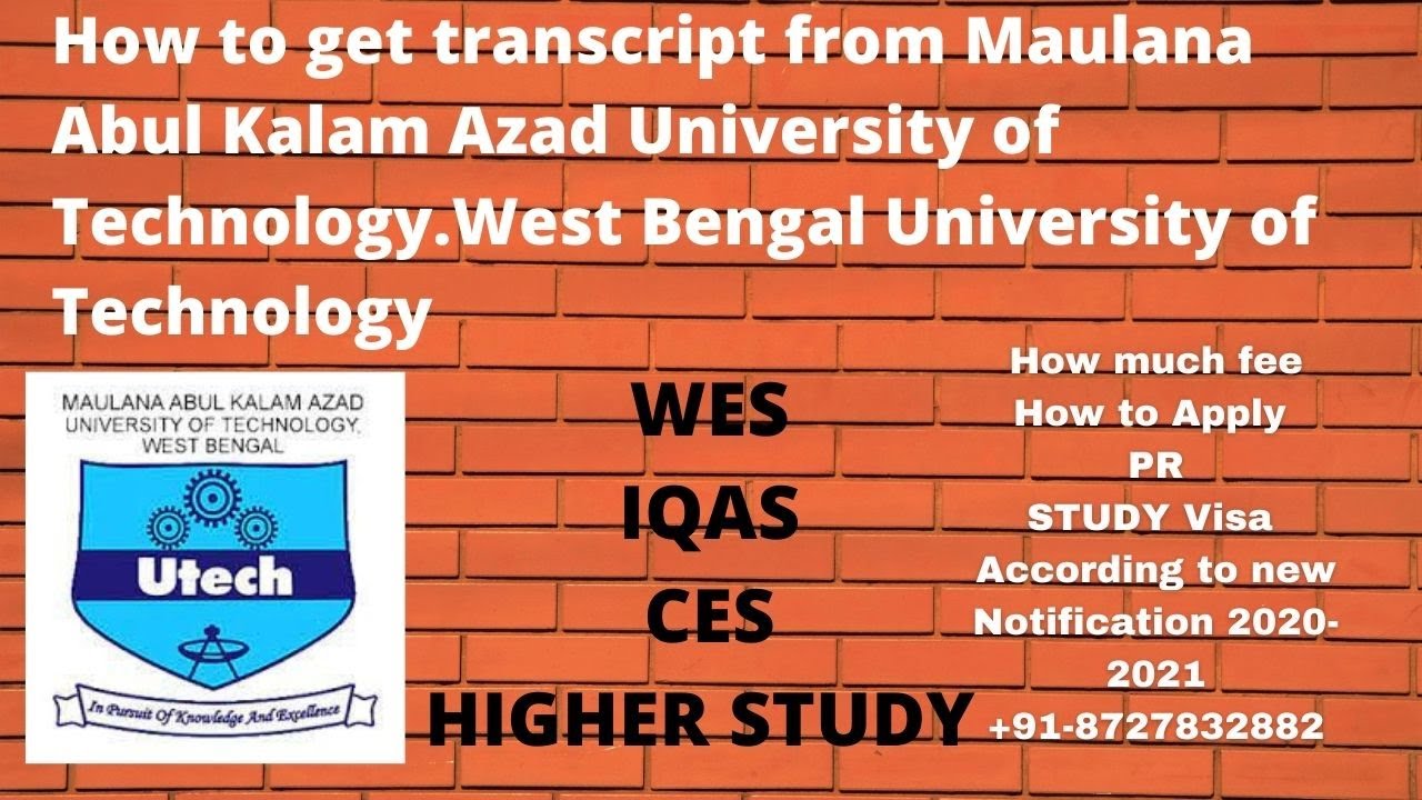 How to Apply transcript from West Bengal University !MAKAUT university Transcript ! 8727832882 !WES