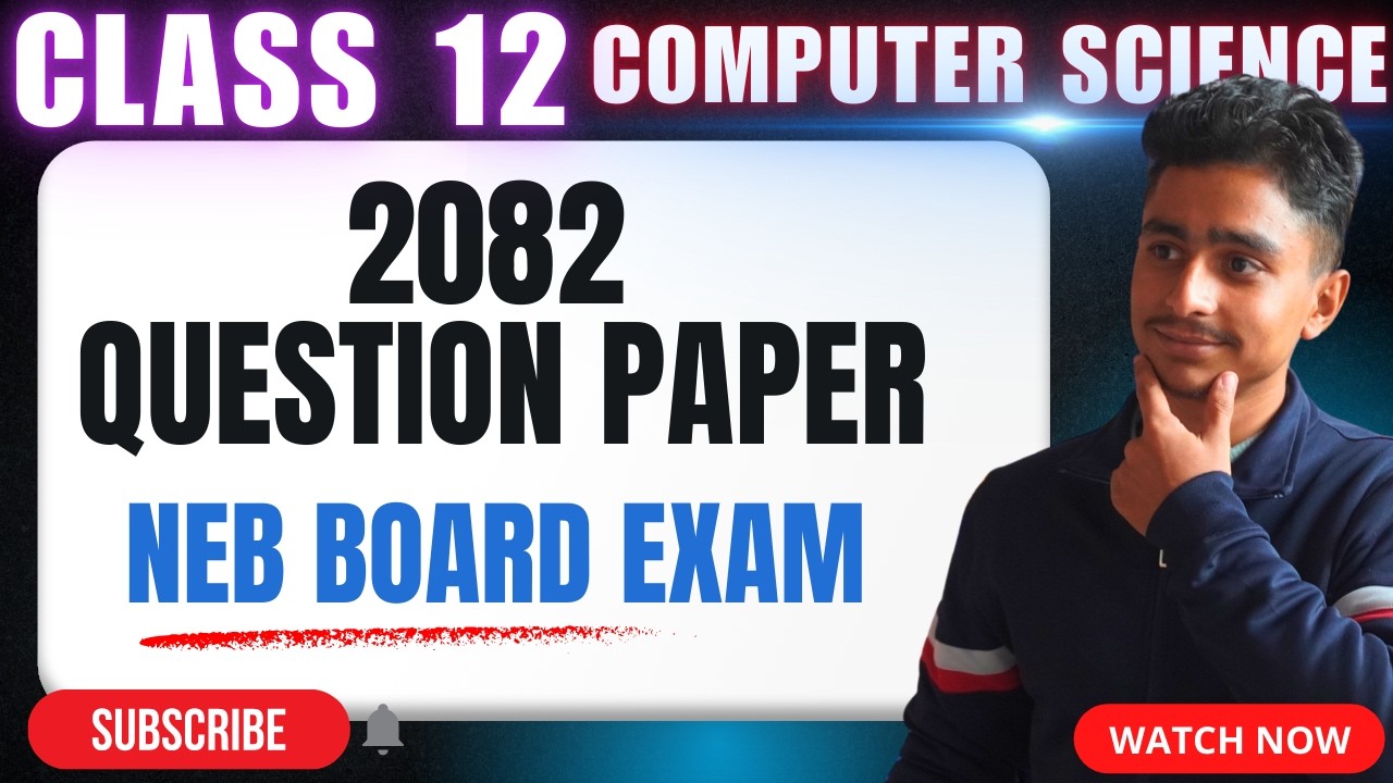 NEB 2082 QUESTION PAPER SOLUTION CLASS 12 COMPUTER SCIENCE #elopeeth #computerscience