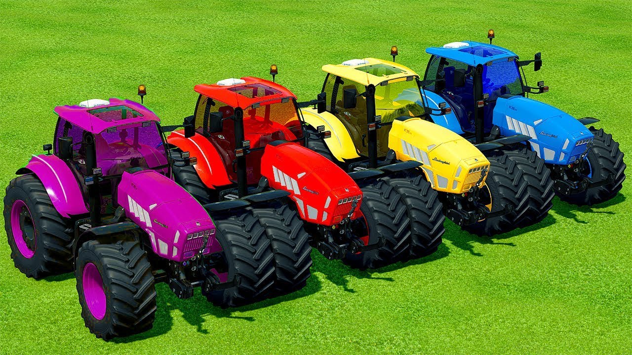 TRANSPORT COTTON AND SUGAR BEET WITH LAMBORGHINI TRACTORS - Farming Simulator 22