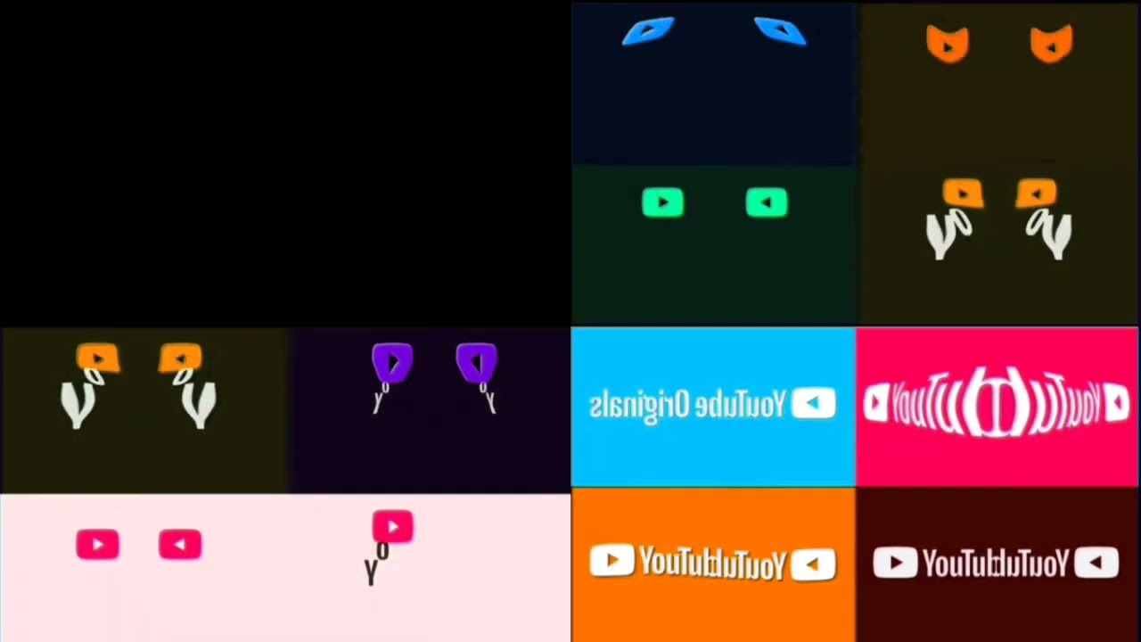 YouTube Originals Falling Words Ident Effects (KC2001E) Combined^2 in Reversed Rainbow Trip