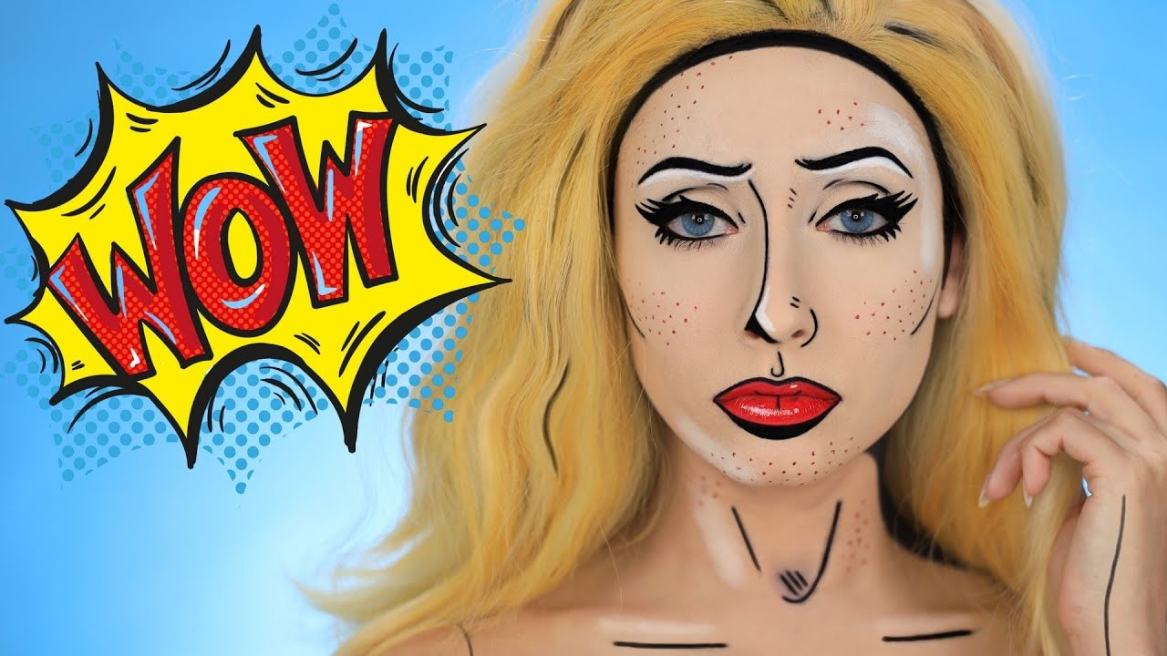 COMIC BOOK MAKEUP LOOK | POPART MAKEUP | LAST MINUTE HALLOWEEN COSTUME IDEA 2020