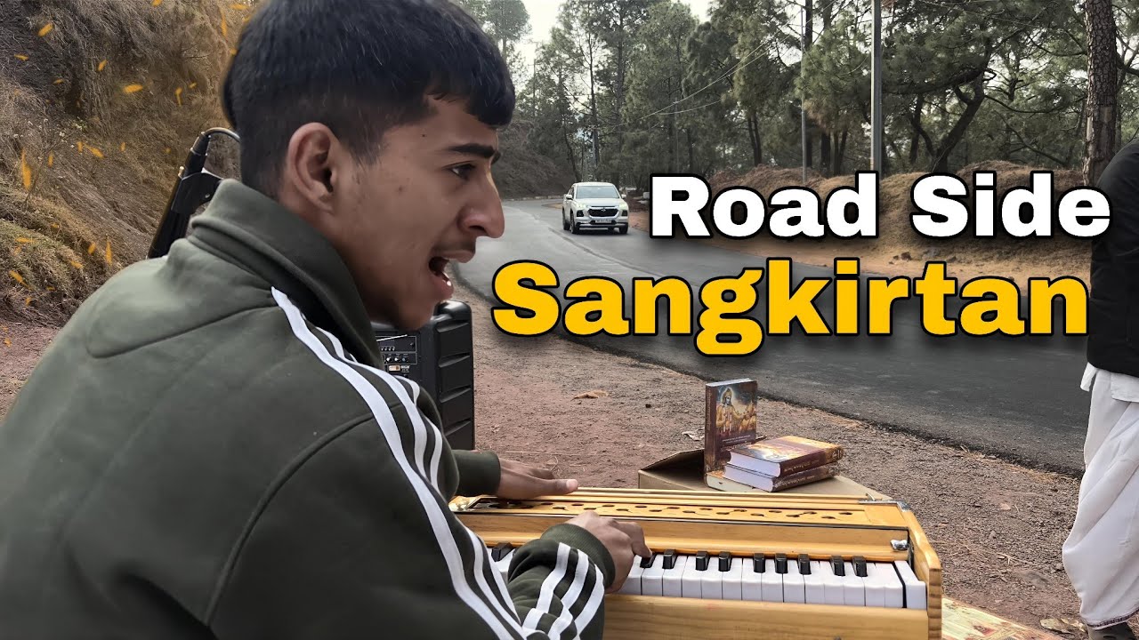 Book distribution and road side kirtan 🔥❤️ full vlog 
