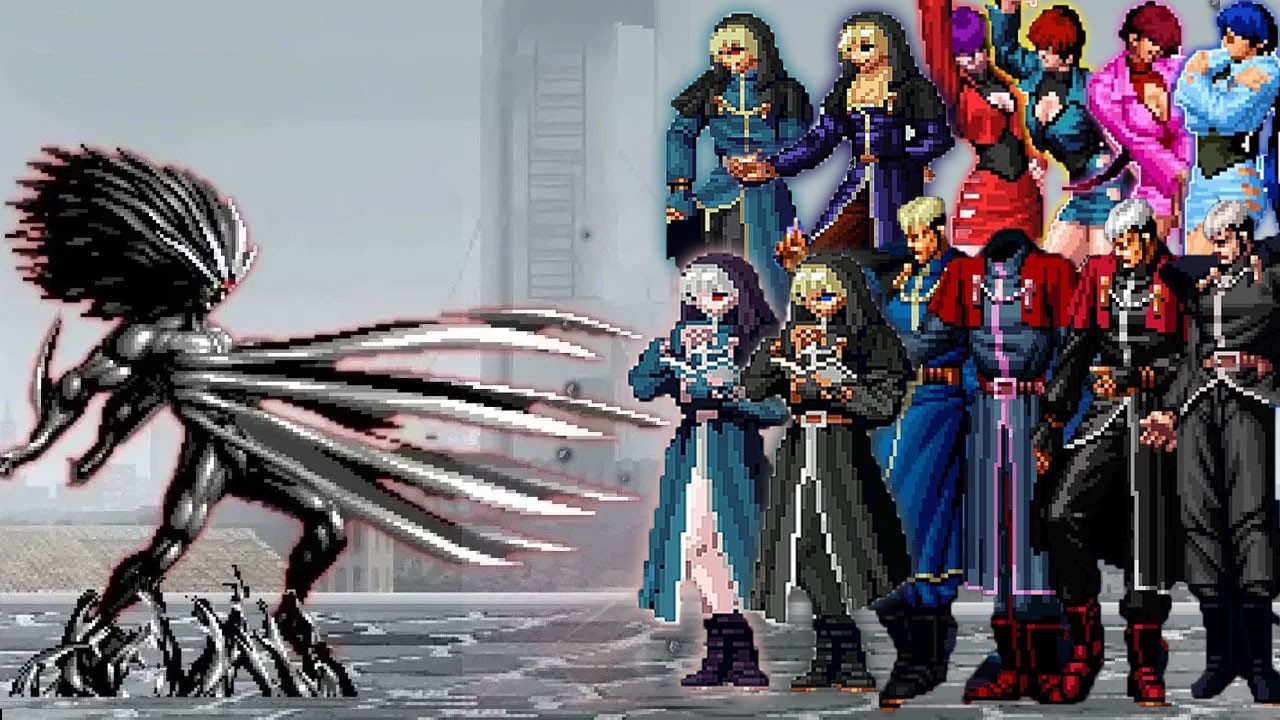 [Mugen KOF] Cadio Vs Ultimated Bosses Shermie, Goenitz, Goeniko Team
