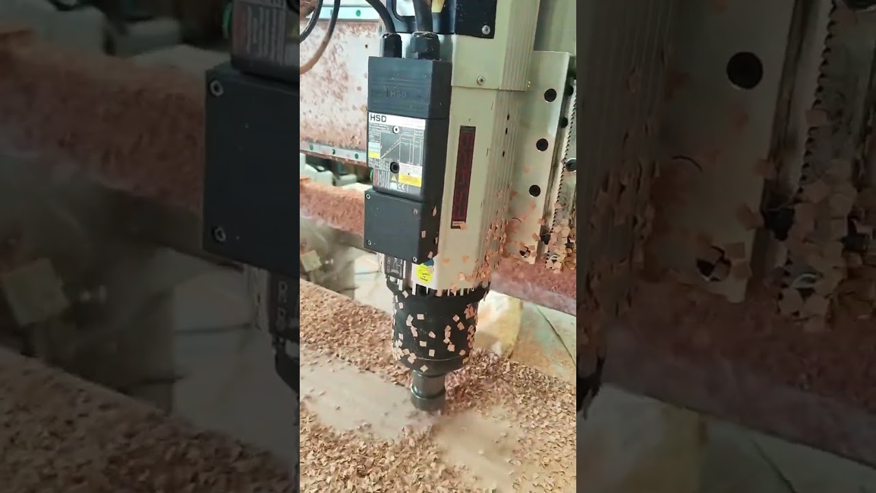 CNC Router with Italy HSD spindle working #cnc #cncrouter #hsdspindle #woodrouter #atccncrouter