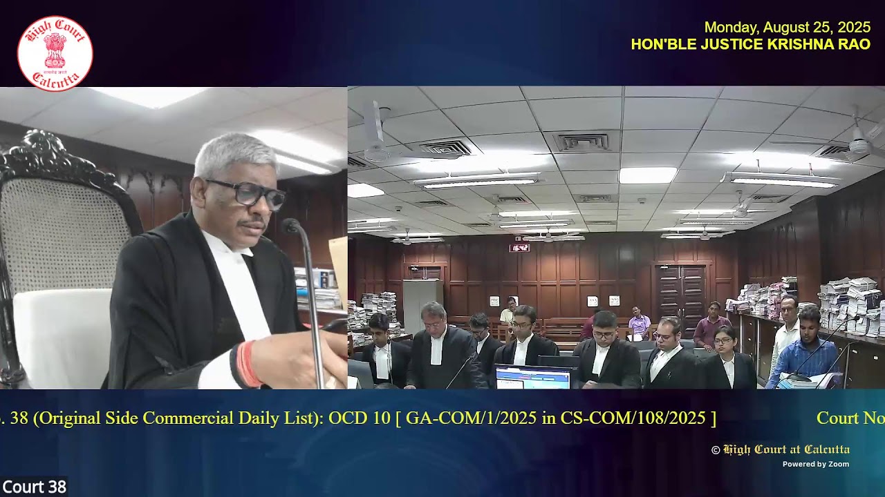 25 August 2025 | Court No. 38 | Live Streaming of the Court proceedings.