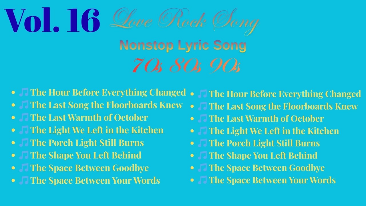Best Romantic Love Songs - 80s 90s Classic Rock Ballads - Best Hits Rock Song #Vol.16