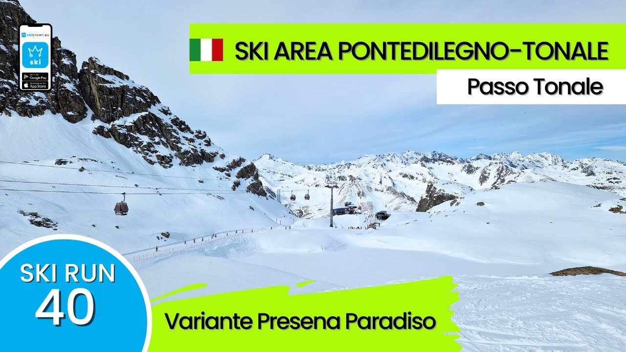 Presena Gletscher - Passo Tonale Italy / ski run 40, short video 55
