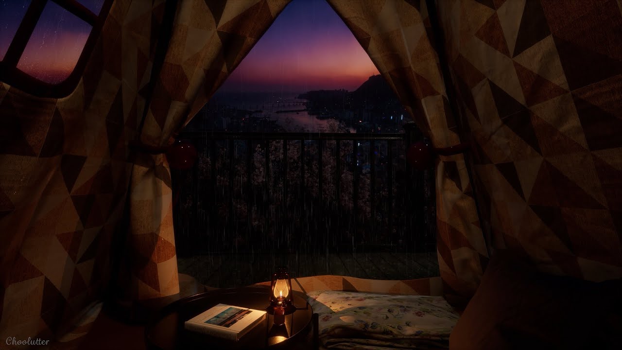 Camping Ambience On A Spring Evening In The Rain | Rain Sounds