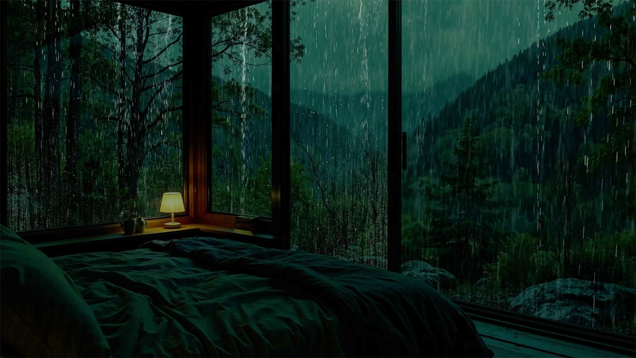 Midnight Rain Outside the Window 🌧 | Calm Night Ambience for Deep Rest | No Ads 8 Hours