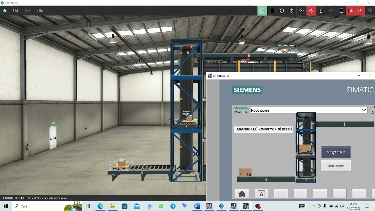 Tia Portal-Factory I/O Hareketli Animasyon