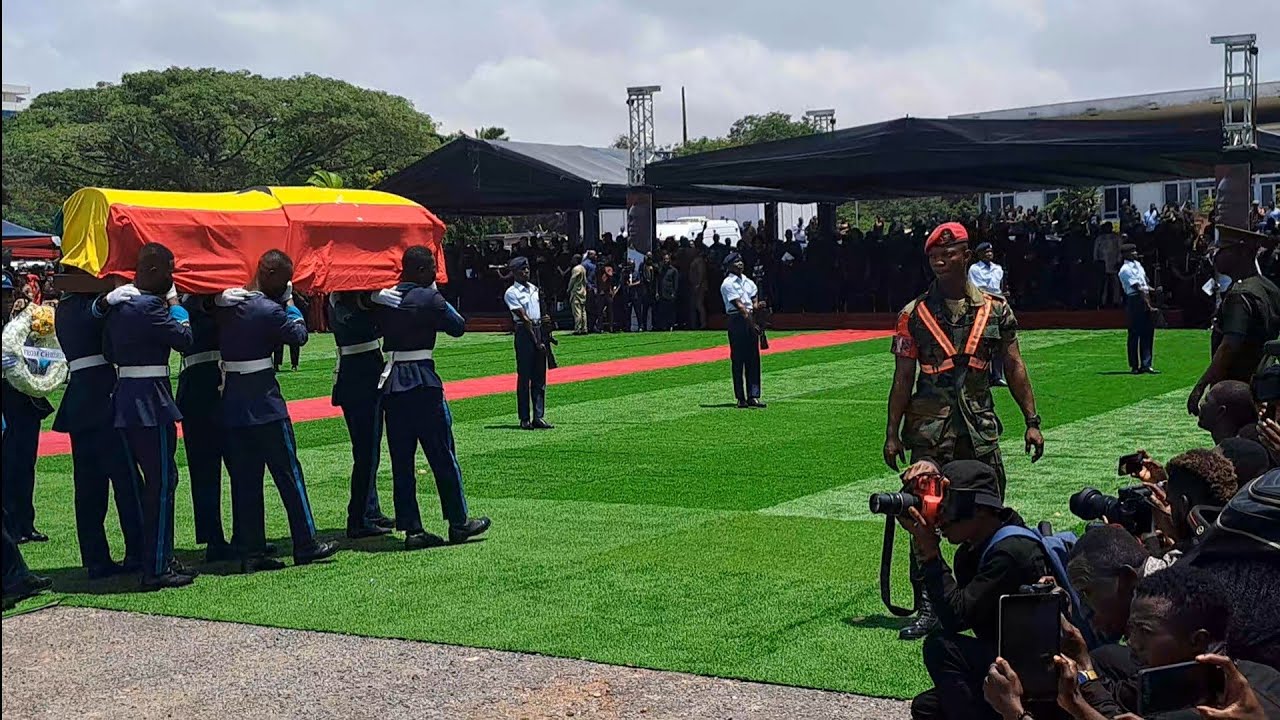 How Christian Atsu body was taken to cemetery by the Ghana Army burial Patel, with his loved 😍 song