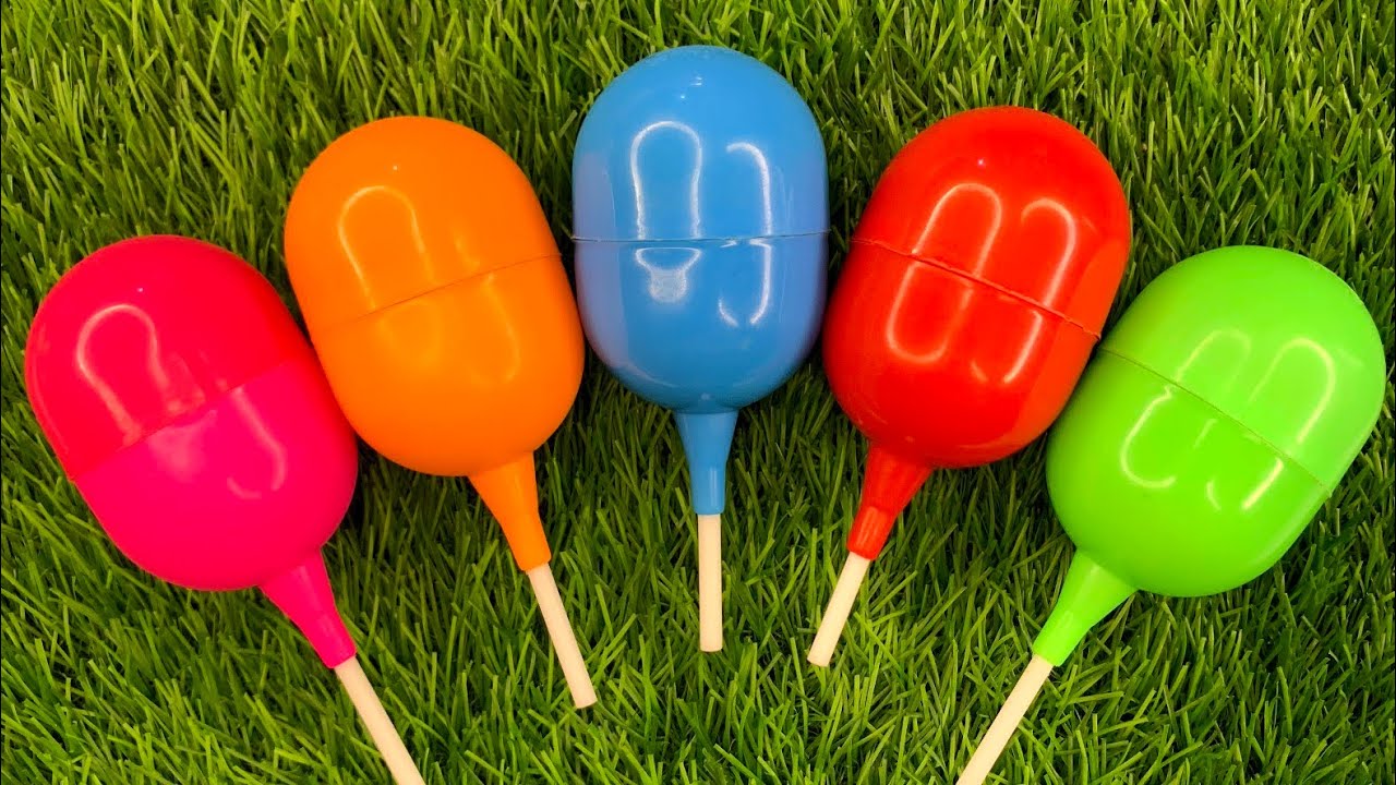 New Glitter Rainbow Lollipop Candy I Cutting| ASMR | Satisfying Video