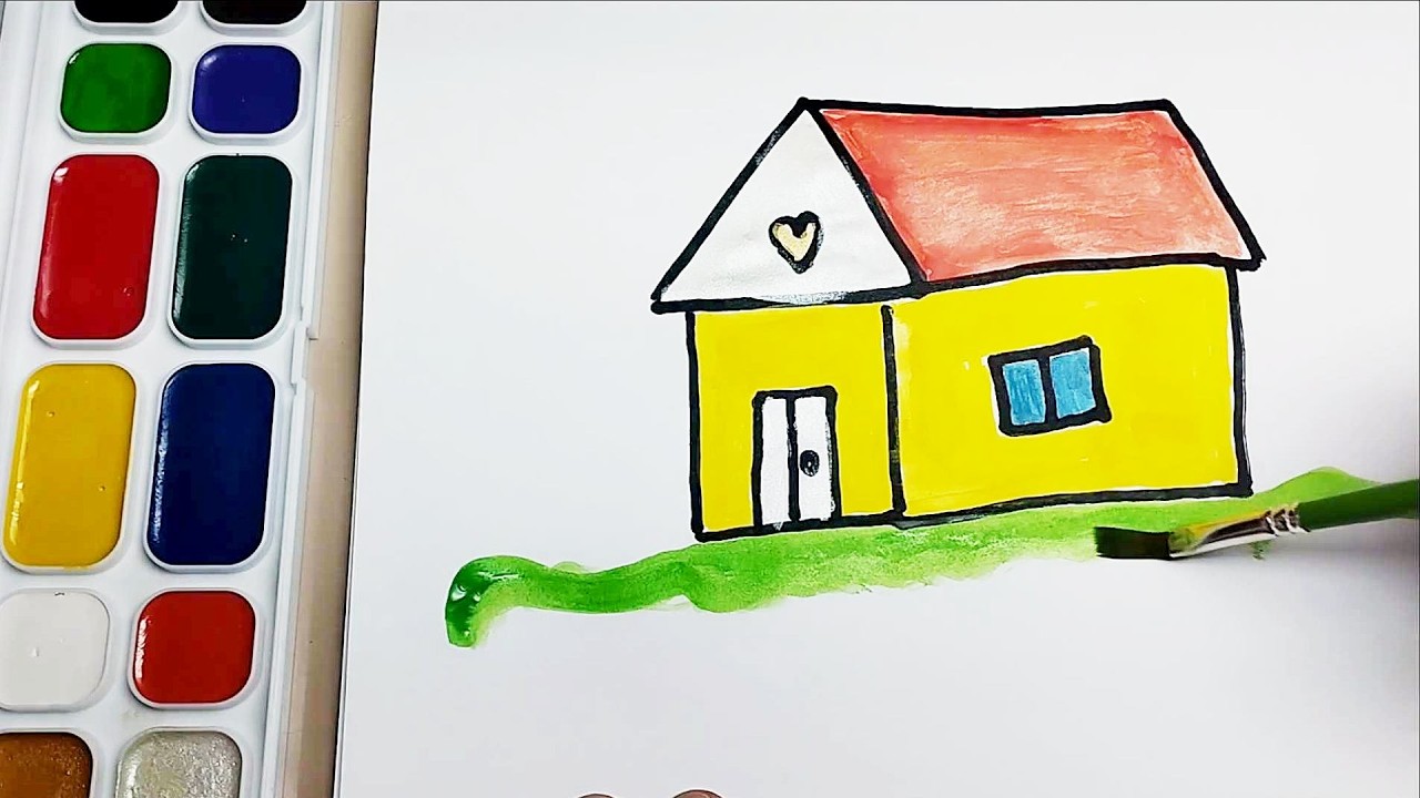 How to Draw a Cute House | Drawing and Coloring Pages