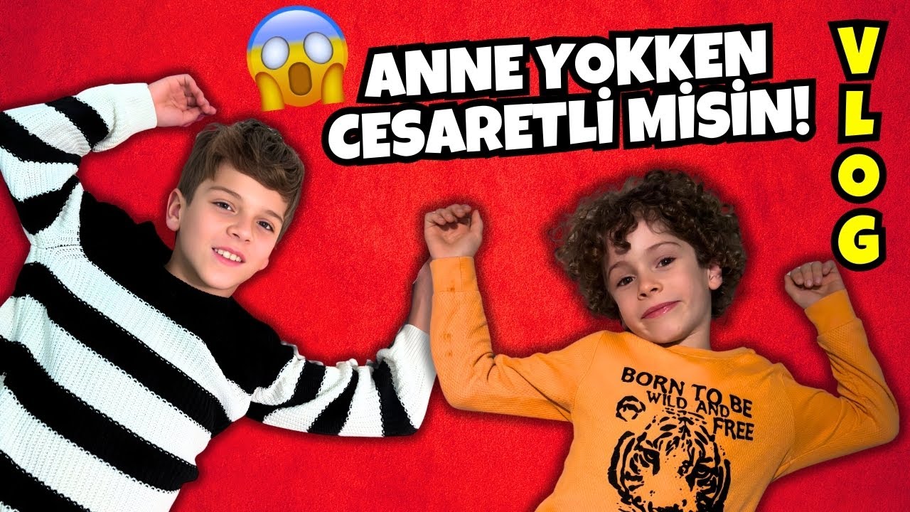 ŞAKA GİBİ YA! 😱 ANNE YOKKEN CESARETLİ MİSİN OYNADIK | VLOG