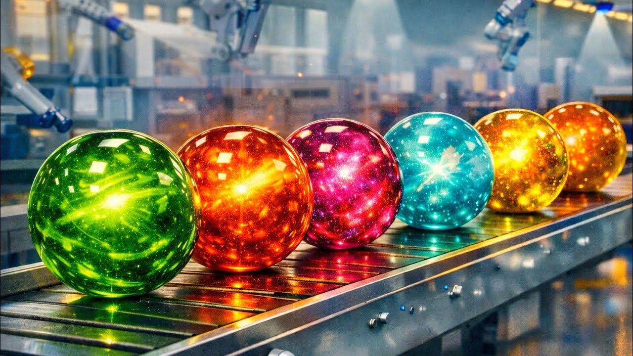 Inside the Marble Factory: From Scrap Glass to Perfect Polished Marbles | Full Process