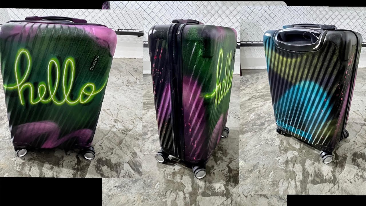 Pintei uma mala de viagem - como pintar minha mala de viagem
