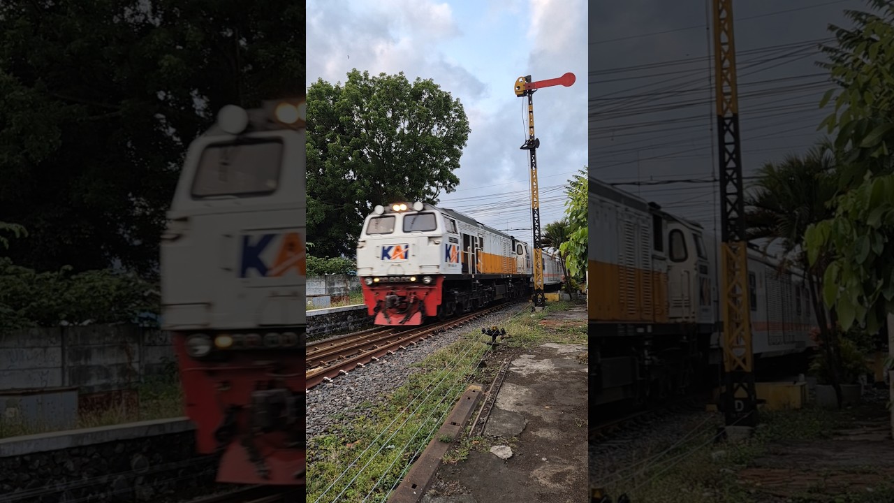 Speed Mode ON! Arjuno Ekspres Melintas  Stasiun Blimbing #keretaapi #railway #kaarjunoekspres