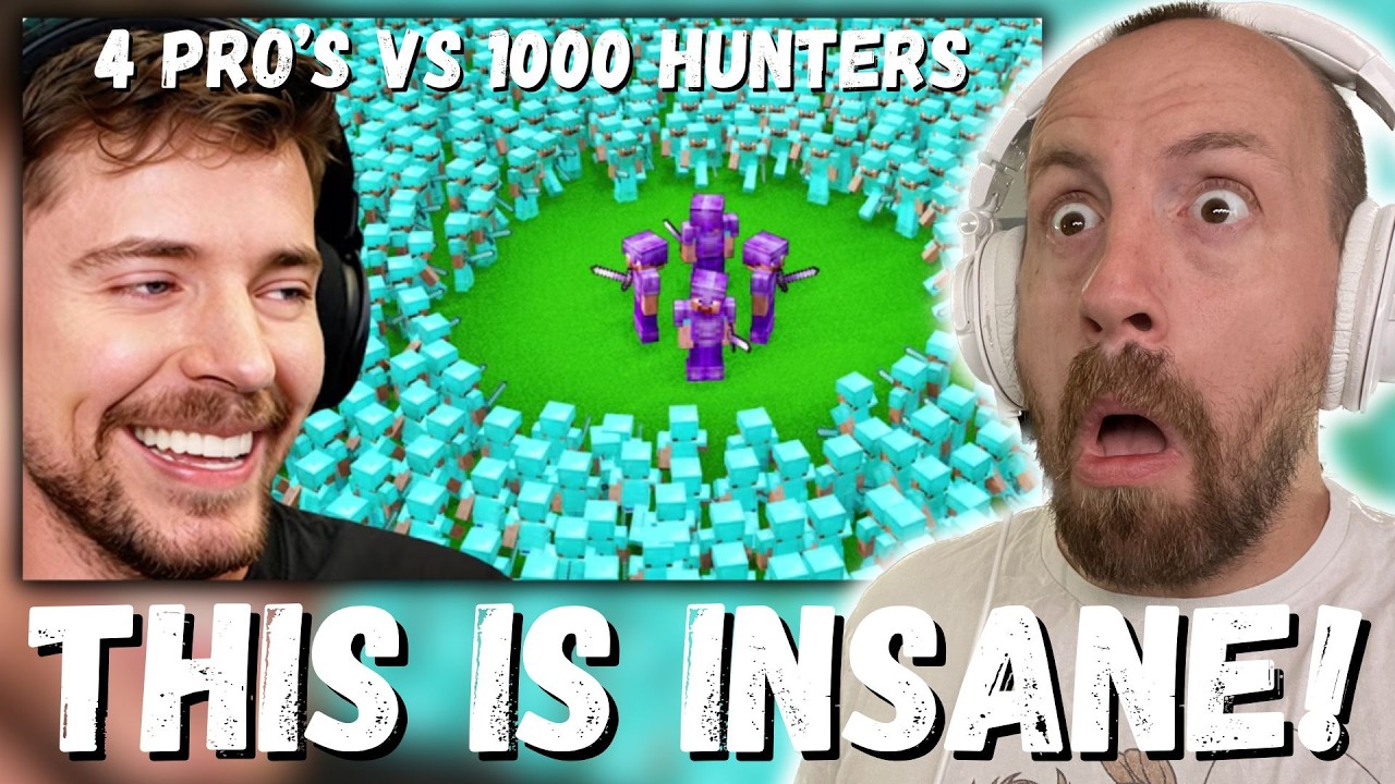 ЭТО ПРОСТО БЕЗУМИЕ!!! MrBeast Gaming: 4 профессионала против 1000 игроков (РЕАКЦИЯ!!!) со Speedsi...